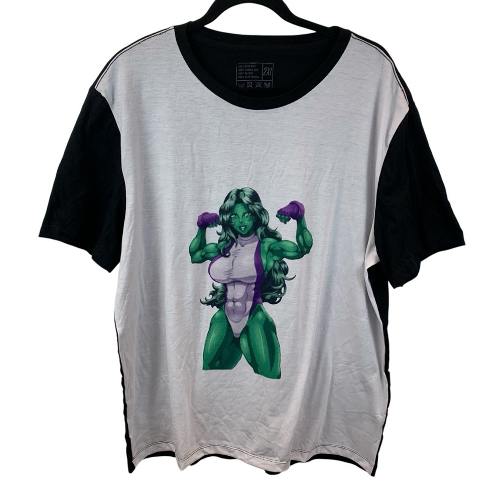 Incredible She-Hulk Graphic Tee Men's 2XL RedBubble T-shirt Marvel Comic Heroine